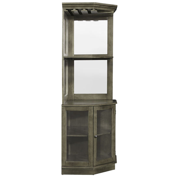 RAM Game Room Corner Bar Cabinet in Slate side view - Home Bars USA