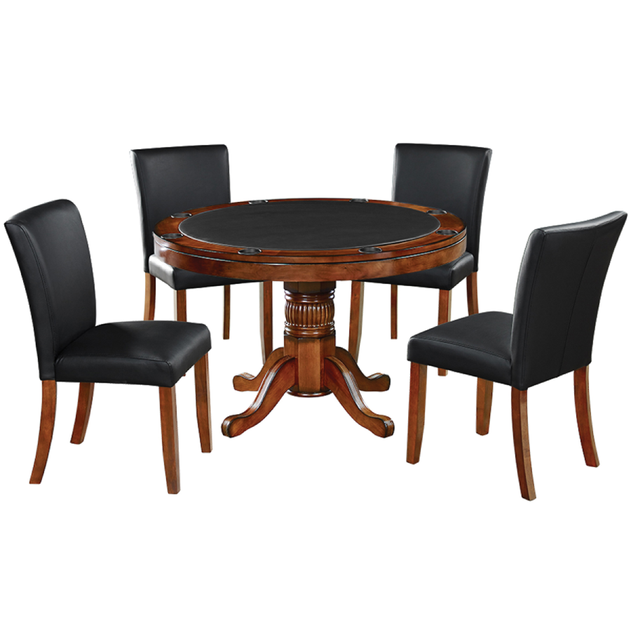 RAM Game Room Dining Game Chair Poker Set in Chestnut - Home Bars USA