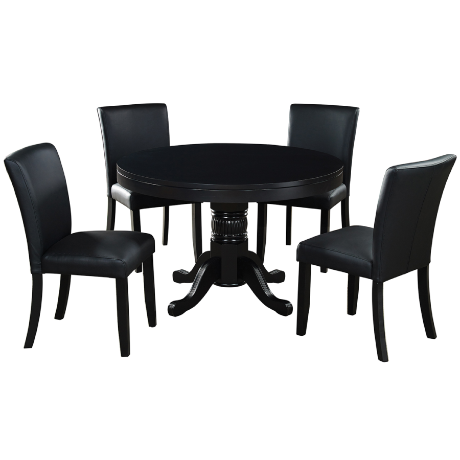 RAM Game Room Dining Game Chair Set in Black - Home Bars USA
