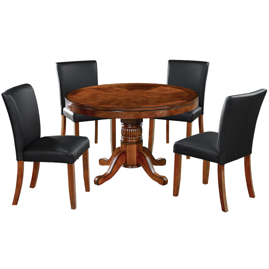 RAM Game Room Dining Game Chair Set in Chestnut - Home Bars USA