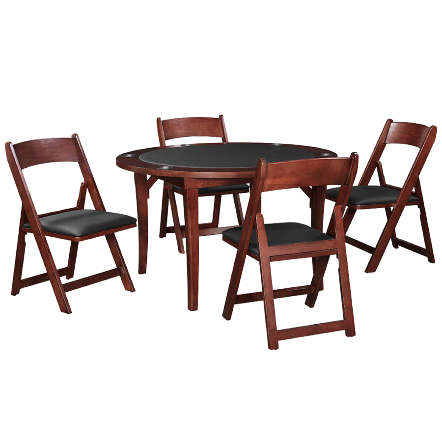 RAM Game Room Folding Game Chair Poker Set in English Tudor - Home Bars USA