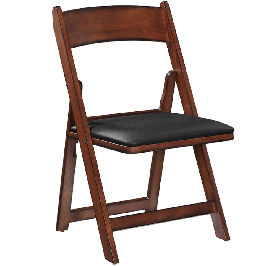 RAM Game Room Folding Game Chair in Chestnut - poker chair - Home Bars USA