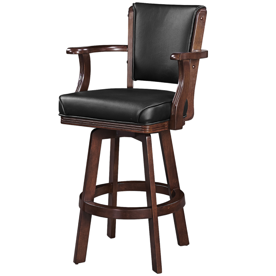 RAM Game Room Swivel Bar Stool With Arms in Cappuccino - Home Bars USA