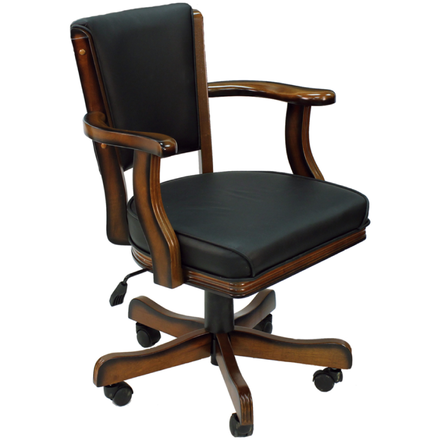 RAM Game Room Swivel Game Chair in Chestnut - poker chair - Home Bars USA