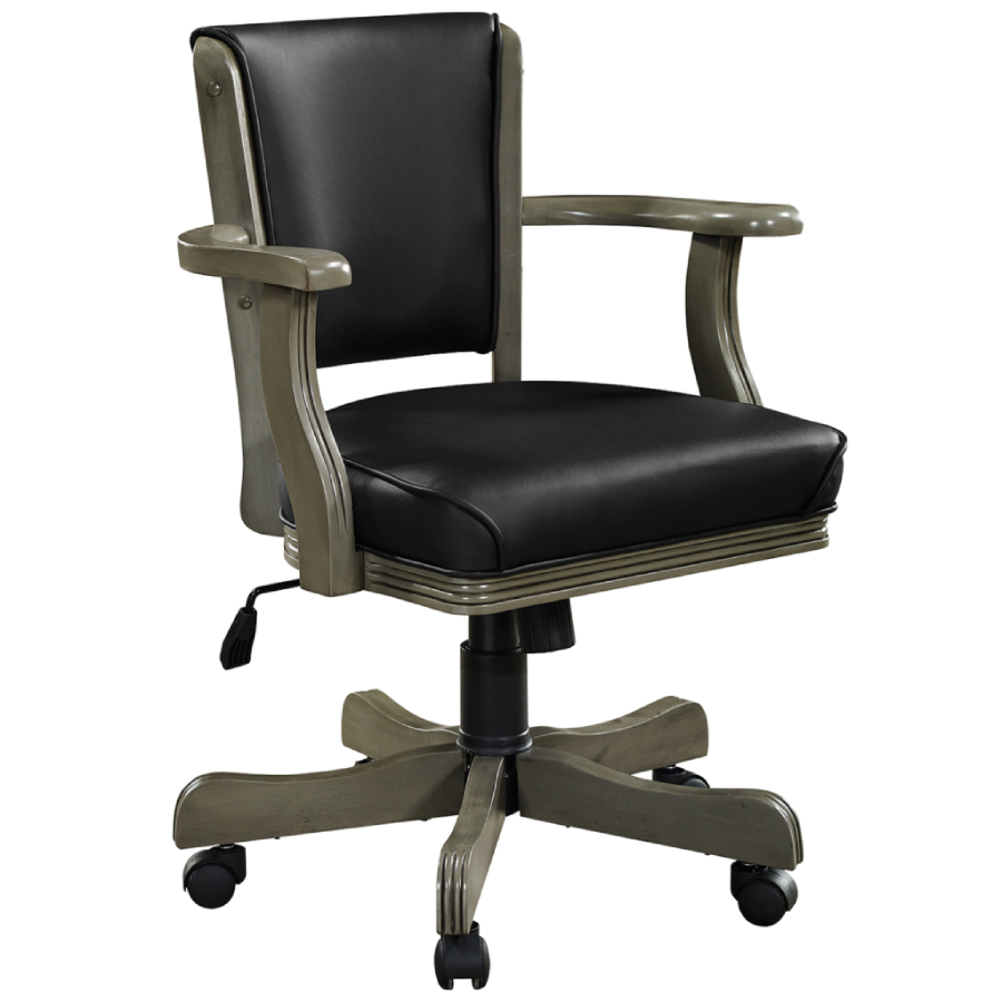 RAM Game Room Swivel Game Chair in Slate - poker chair - Home Bars USA