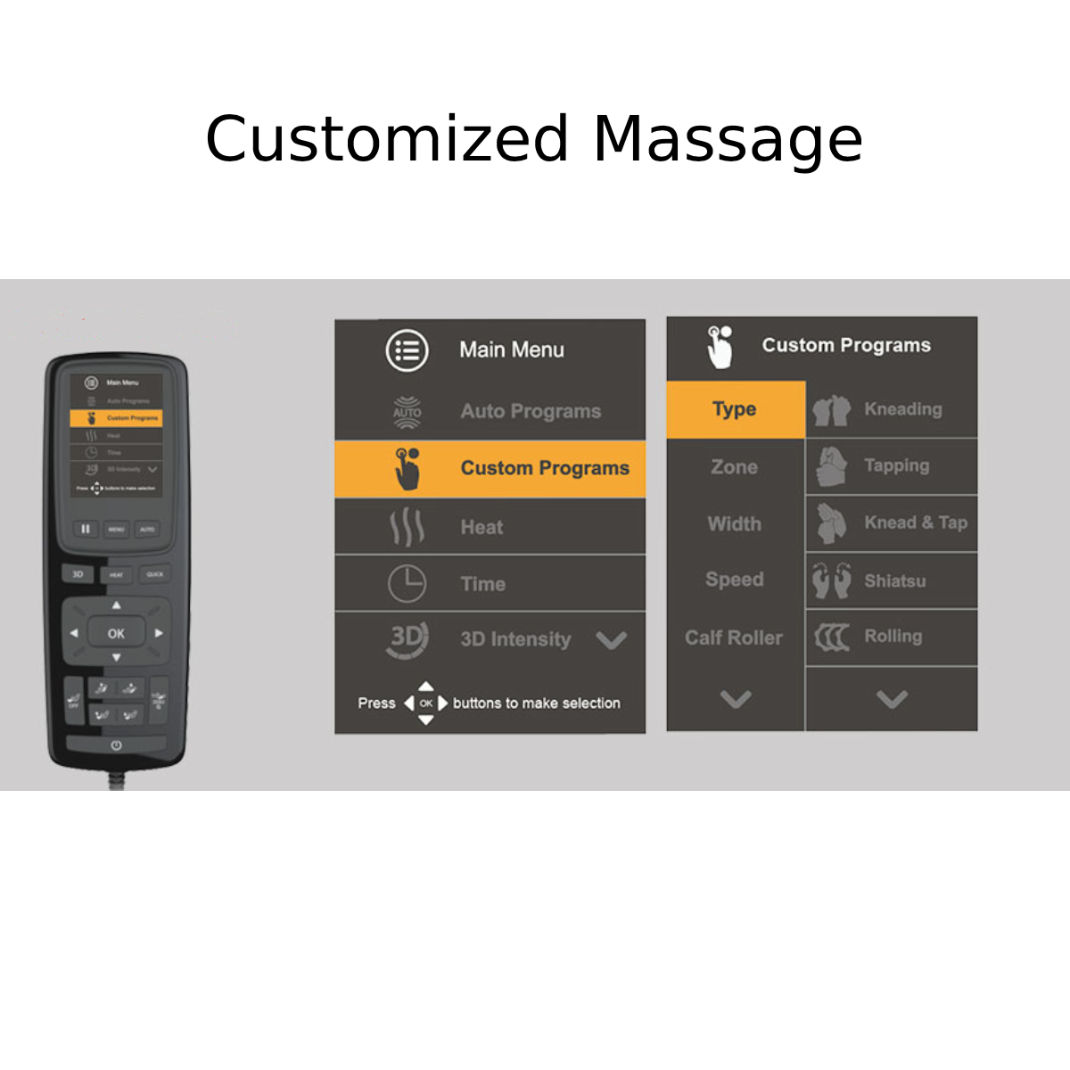 Sharper Image Relieve 3D Zero Gravity Massage Chair in Black Customized Massage - Home Bars USA