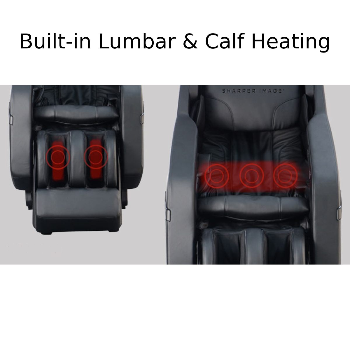 Sharper Image Relieve 3D Zero Gravity Massage Chair in Black Built-in Lumbar &amp; Calf Heating - Home Bars USA