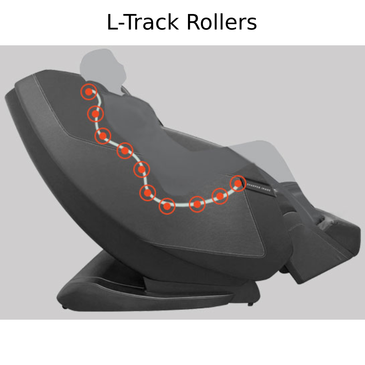 Sharper Image Relieve 3D Zero Gravity Massage Chair in Black L-Track Rollers - Home Bars USA