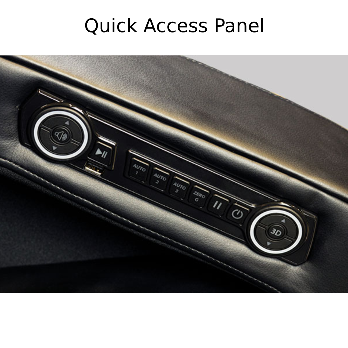 Sharper Image Relieve 3D Zero Gravity Massage Chair in Black Quick Access Panel - Home Bars USA