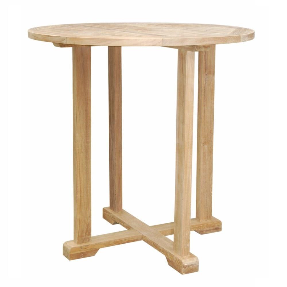 Anderson Teak Bahama 39" Round Outdoor Bar Table - Home Bars USA