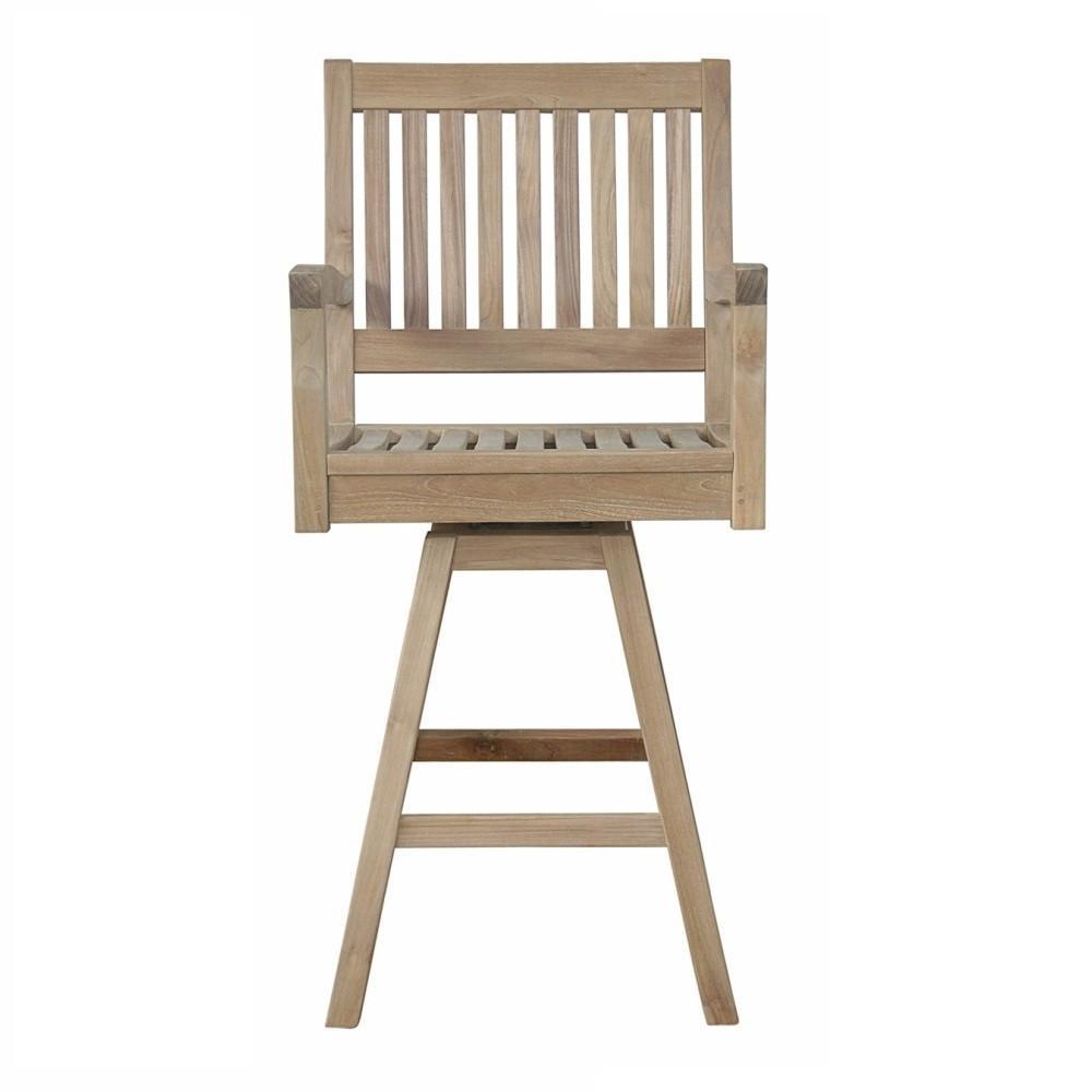 Anderson Teak Rialto Swivel Outdoor Bar Armchair - Home Bars USA