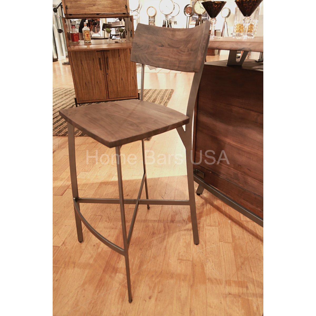 Howard Miller Cosmopolitan Bar Stool 697045 real photo of bar stool side view - Home Bars USA