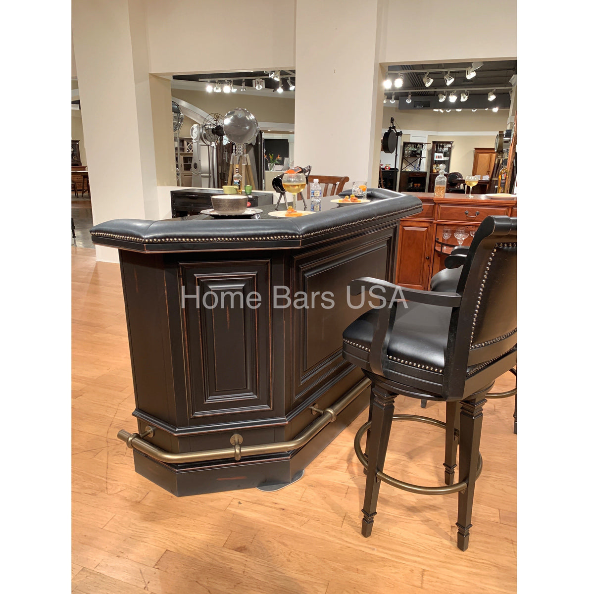 Howard Miller Northport Bar Stool 697009 real photo with matching bar set - Home Bars USA