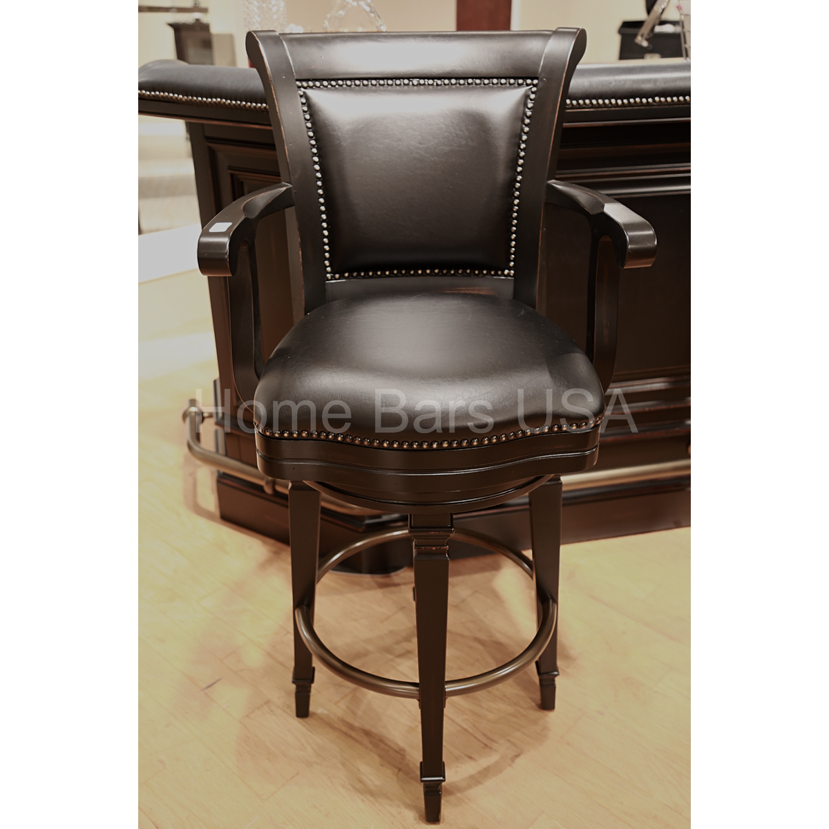 Howard Miller Northport Bar Stool 697009 real photo of bar stool front - Home Bars USA