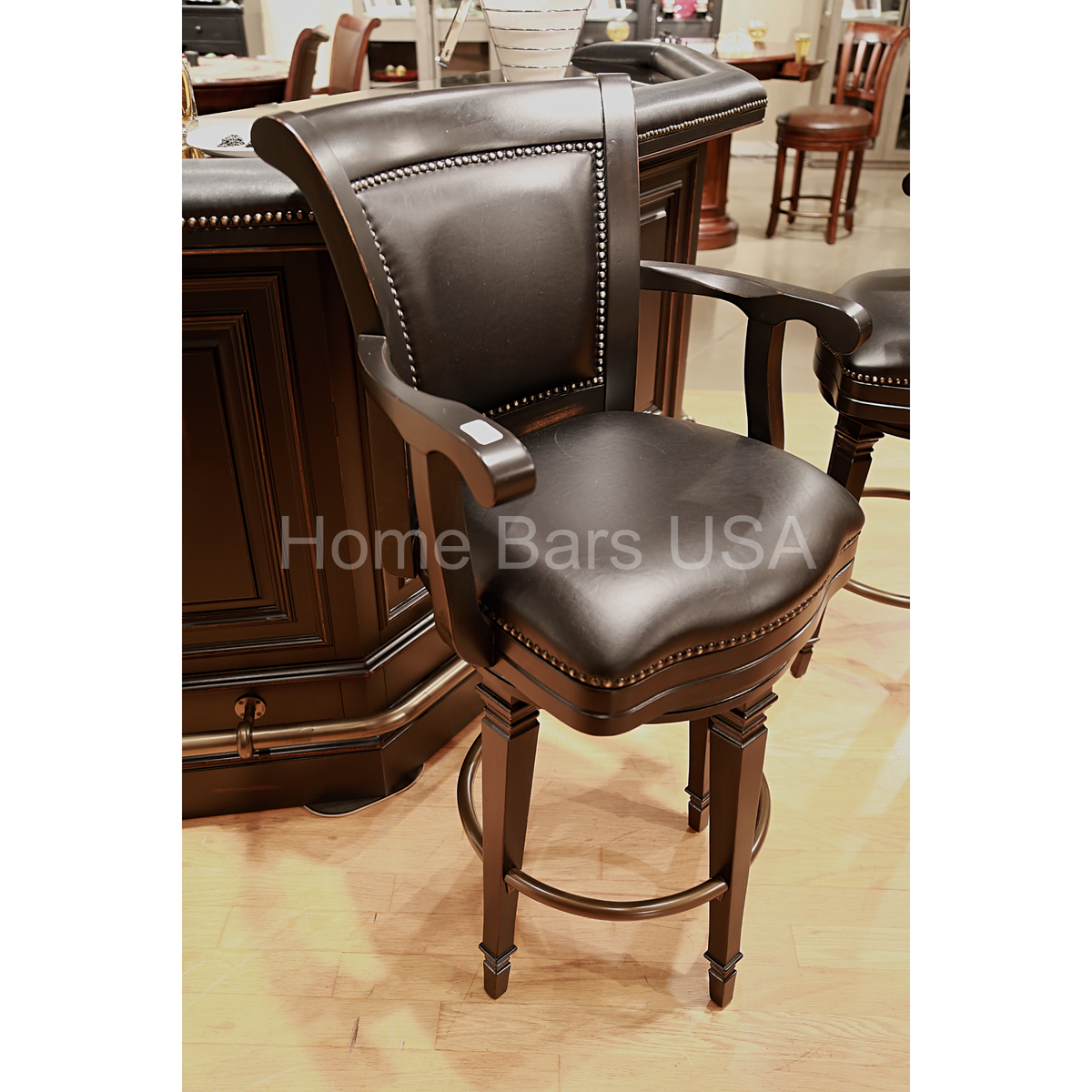Howard Miller Northport Bar Stool 697009 real photo of side view - Home Bars USA