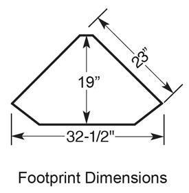 Howard Miller Piedmont VI Corner Wine &amp; Bar Cabinet 690047 footprint dimensions - Home Bars USA