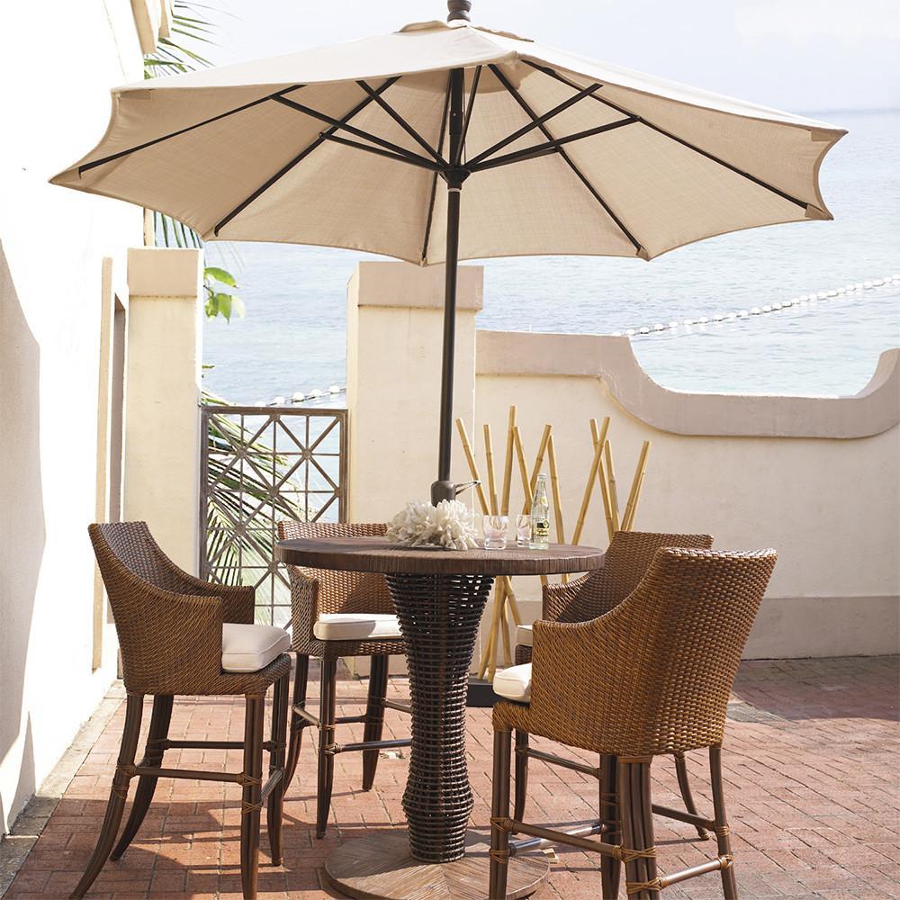 Padma&#39;s Plantation Outdoor Palm Beach Bar Stool